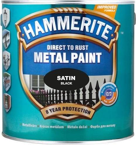 Hammerite Paint Sateen Black 2.5l