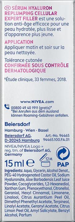 Actual product image NIVEA Cellular Expert Filler Hyaluron Replumping Serum (15 ml)