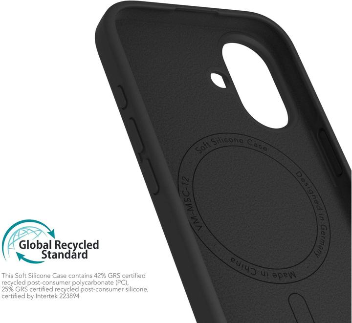 Actual product image Vonmählen Soft Silicone Case for iPhone 16 Black (Apple iPhone 16)