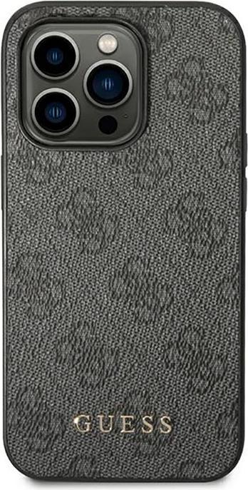 Produktbild Guess GUHCP14XG4GFGR iPhone 14 Pro Max 6,7" szary/grey hard case 4G Metal Gold Logo (Apple iPhone 14 Pro Max)
