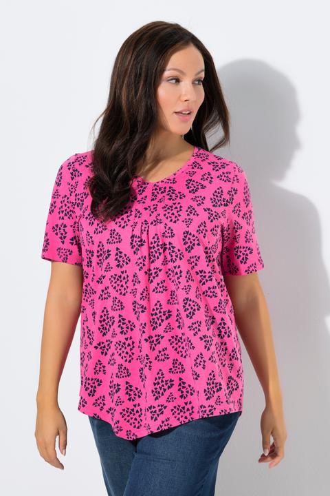 Actual product image Ulla Popken Dot Heart Pointed Hem Tee (60)