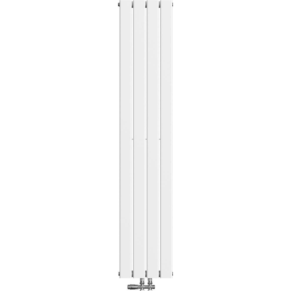 Emke Heizkörper, Flachheizkörper mit Zentralanschluss, Weiss 160x30cm 889W Doppellagig, Heizkörper, Weiss