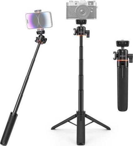 Produktbild Puluz Mini Phone Camera Extension Tripod Stand 360 Degree Ball Head Cold Shoe Selfie Stick (Black) (Metall)