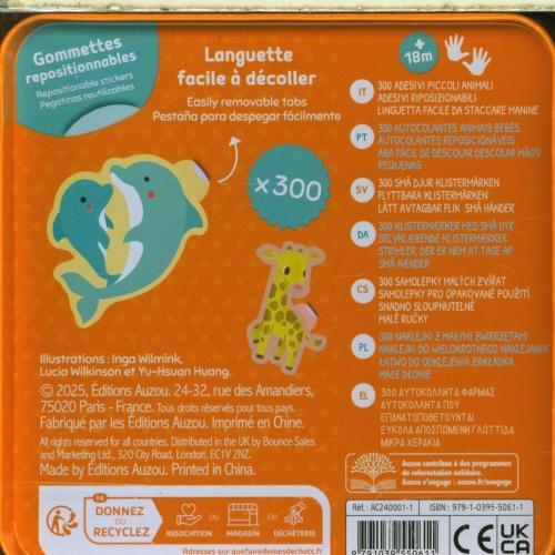 Immagine prodotto Auzou France 300 gommettes : les bébé animaux (Francese, Wilmink Inga, 2025)