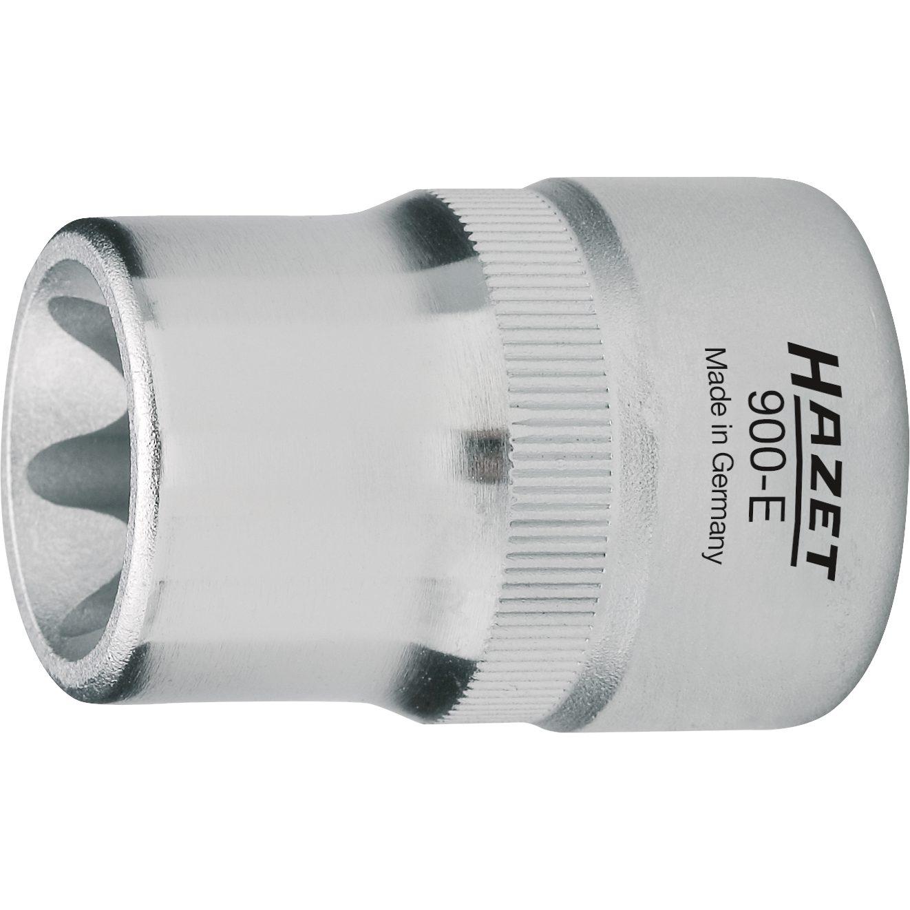HAZET, Steckschlüssel + Stecknuss, Steckschlüsseleinsatz ∙ TORX 900-E12 ∙ Vierkant12,5 mm (1/2 Zoll) ∙ Aussen TORX Profi...