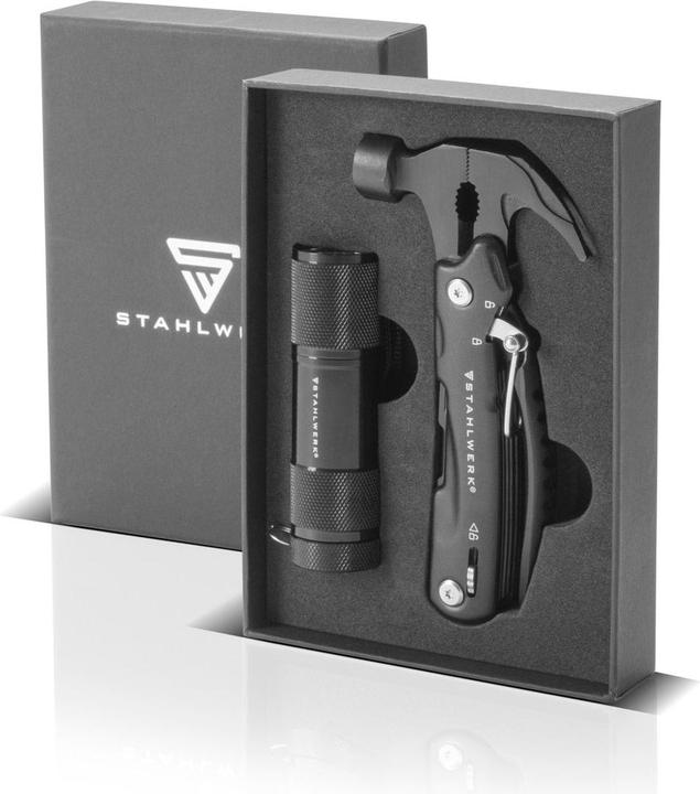 Actual product image Stahlwerk Multitool 12 Tools Pocket Knife Multifunction Tool Flashlight (12 Functions)