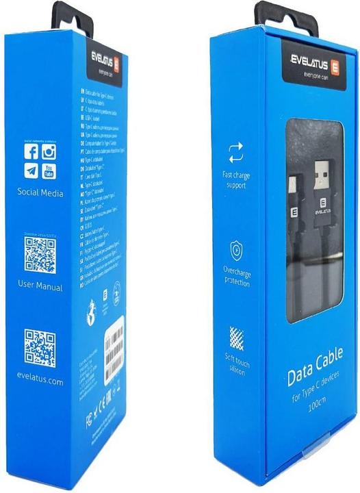 Actual product image Evelatus Cable for Type-C devices,TPC07 (1 m, USB 3.2 Gen 1)