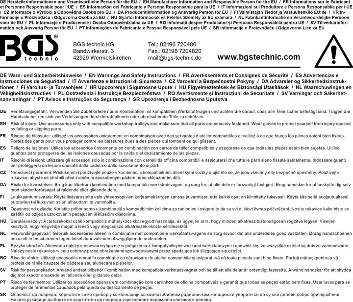 Immagine prodotto BGS Separatori per cassetti per carrello da officina PROFI 6 pz.