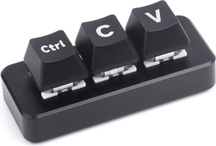 Actual product image WaveShare RP2040 Shortcut Keyboard Plus with 3 keys