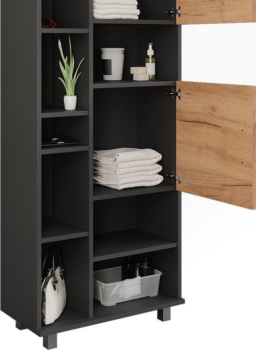 Produktbild Vicco Hochschrank Ilias, Anthrazit/Goldkraft Eiche, 60.2 x 190 cm