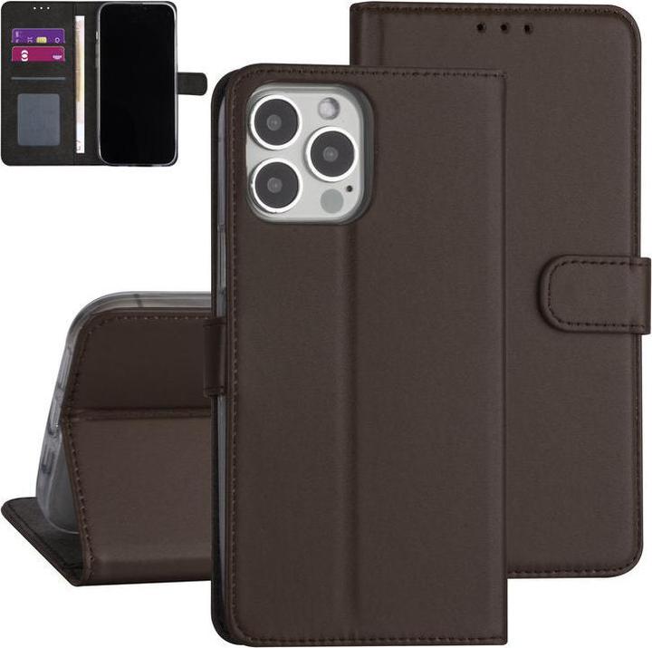 Produktbild Ambiance1 Hülle iPhone 13 Pro Max - Book Case Kunstleder braun No.320 (Apple iPhone 13 Pro Max)