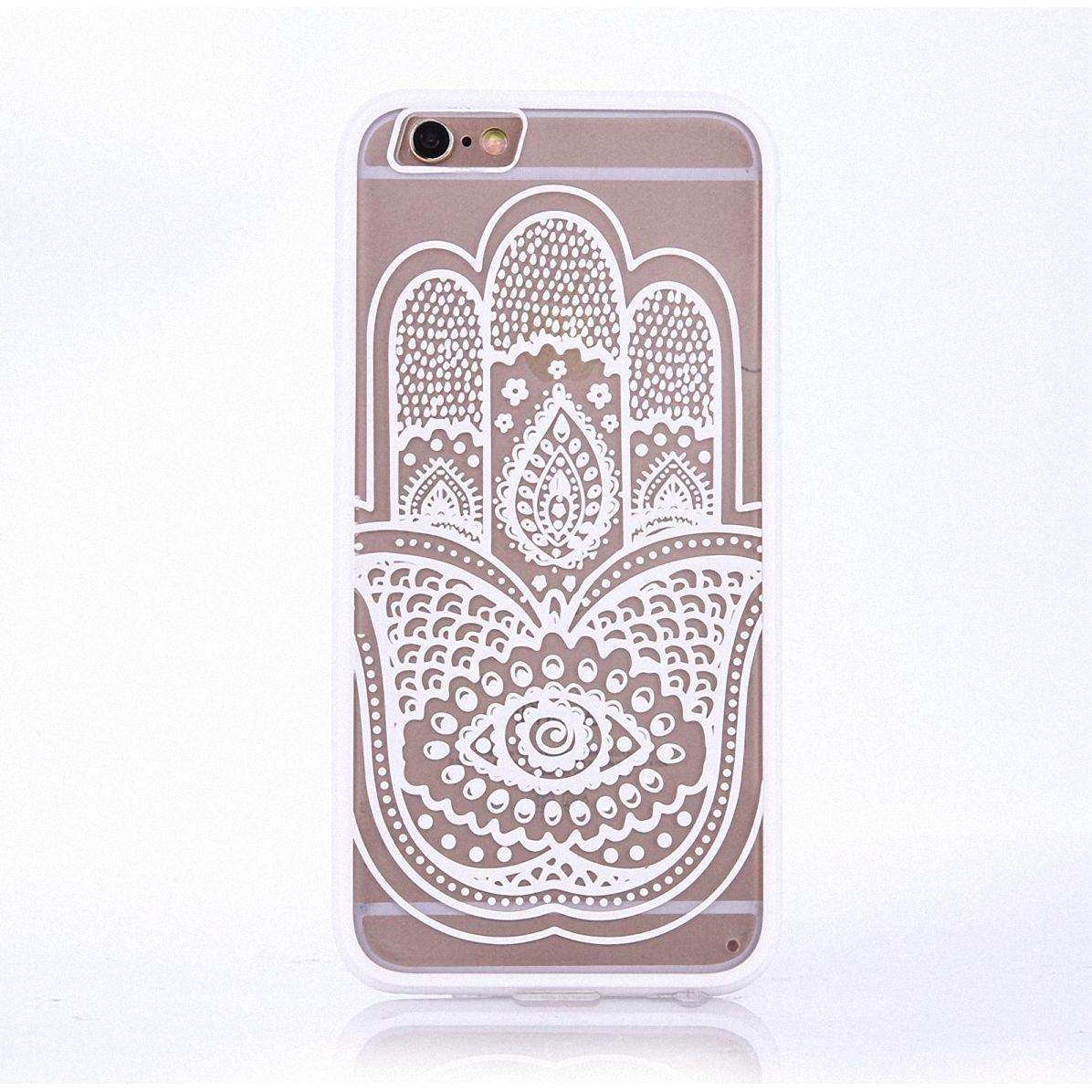 König Design Apple iPhone 7 Handy Hülle Mandala Case Schutzhülle Motiv Hand Fatima Weiss Neu (Apple iPhone 7), Smartphon...