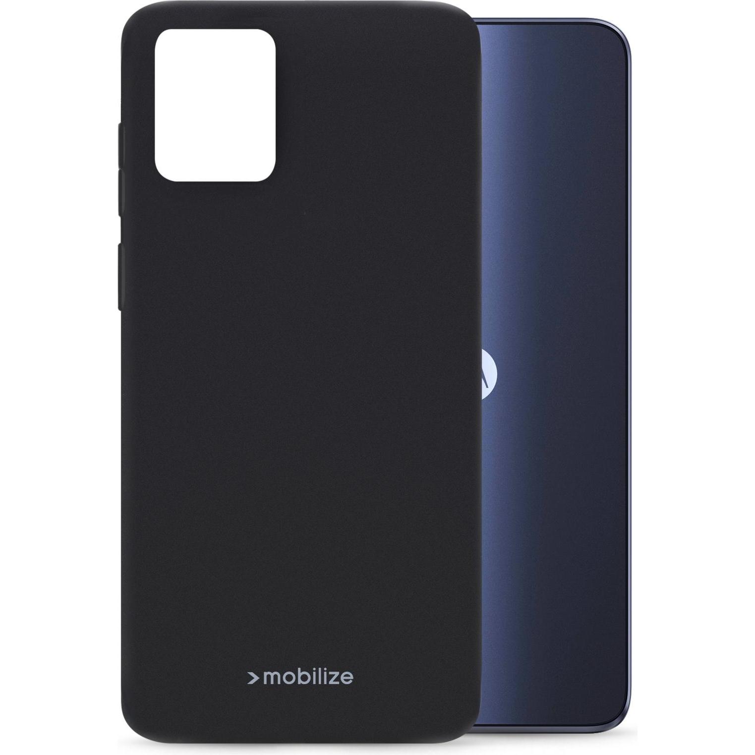 Mobilize Gummi-Gelly-Hülle (Motorola Moto G54), Smartphone Hülle, Schwarz