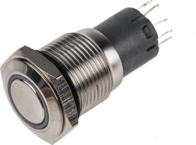 Produktbild RS PRO Switch Pushbutton Stainless White ring