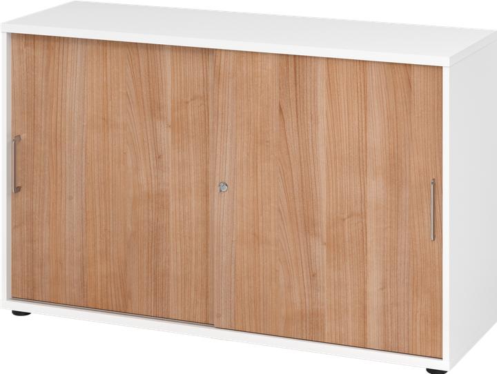 Nussbaumdekor, Silbergrau, Weiss