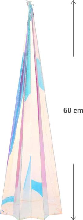 Produktbild H & S Collection Regenbogen-Pyramide mit sternförmigem Sockel, mit Micro-LED-Lichtern, 2 Grössen, 2er-Set