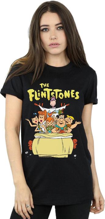 Actual product image The Flintstones Womens/Ladies The The Ride Cotton Boyfriend T-Shirt (5XL)