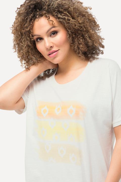 Image du produit Ulla Popken T-shirt à rayures oversized à col rond et manches courtes (54)