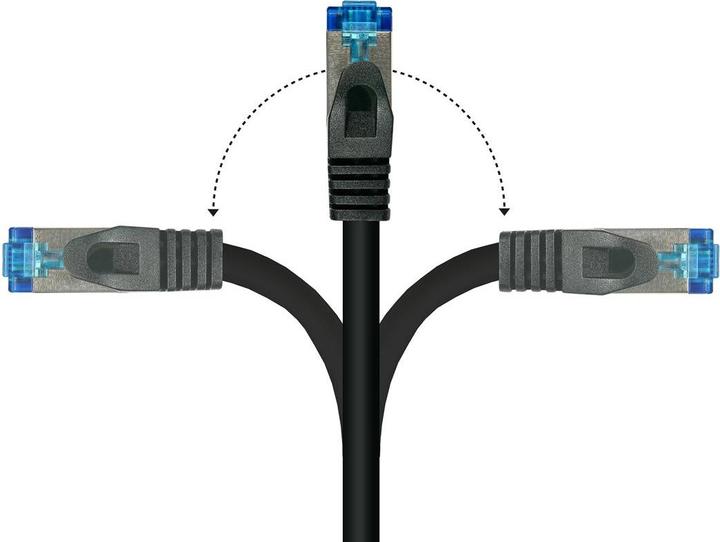 Produktbild Good Connections Alcasa 8060-SF003S Netzwerkkabel 0,25 m Cat6a S/FTP (S-STP) Schwarz (S/FTP, CAT6a, 0.25 m)