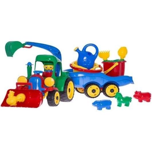 Teka Bagger mit Anhänger und Mini-10-teiliges Set