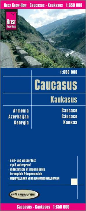 Actual product image Map Caucasus (1:650.000) : Armenia, Azerbaijan, Georgia 650000