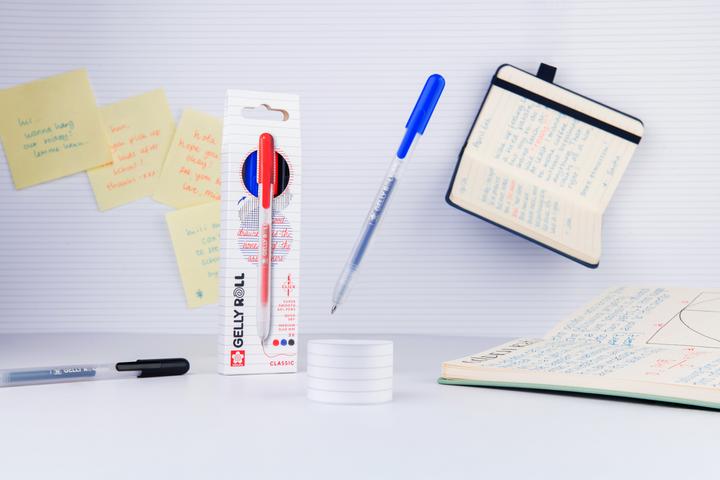 Productafbeelding Sakura Gelly Roll Retractable Classic Gelschreiber transparent 0,4 mm, Schreibfarbe: farbsortiert, 3 (Blauw, Rood, Zwart, 3x)