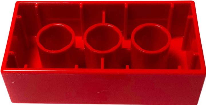 Actual product image LEGO Duplo 2x4 bricks red - 25 pieces - basic building blocks red NEW (3011)