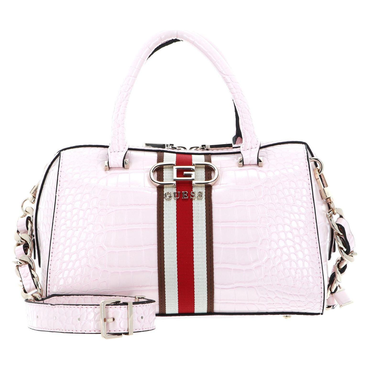Guess, Damen, Handtasche, Nelka Box Satchel, Rosa