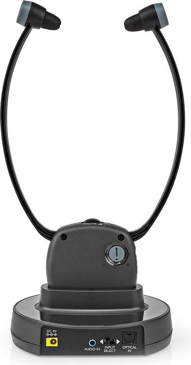 Immagine prodotto Nedis HPRF021BK Cuffie TV wireless RF In Ear Durata massima della batteria: 7 ore 25 m Audio digitale La (7 h, Cablato)