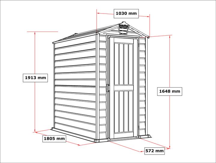 Produktbild Duramax Kunststoff Gerätehaus 104x180 Gartenhaus
