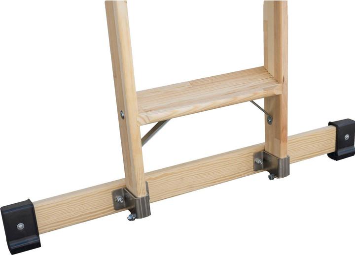 Produktbild Munk Stufen-Anlegeleiter Holz mit Traverse 12 Stufen (Anlegeleiter, 316 cm)