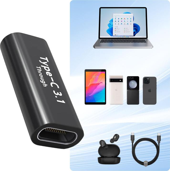 Image du produit Avizar ADEX-C2C, Adaptateur d'extension USB-C (USB-C, USB-C)