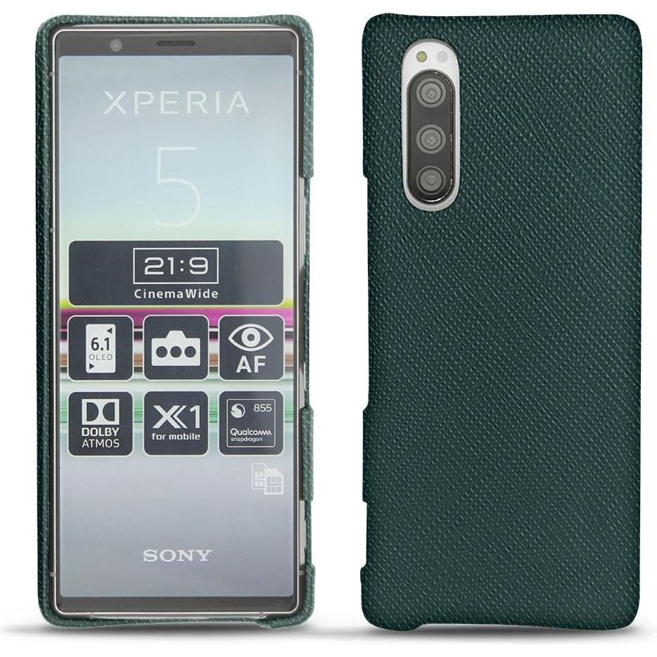 Noreve Lederschutzhülle (Sony Xperia 5), Smartphone Hülle, Grün