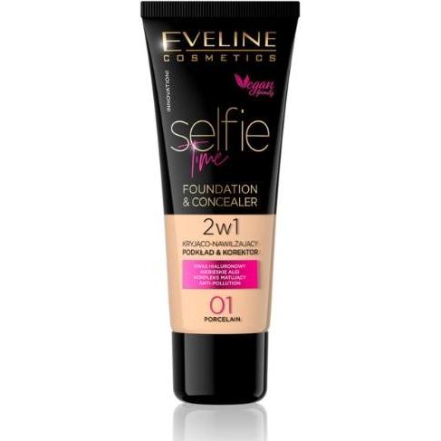 Eveline, Foundation, Selfie Time (01 Porcelain)