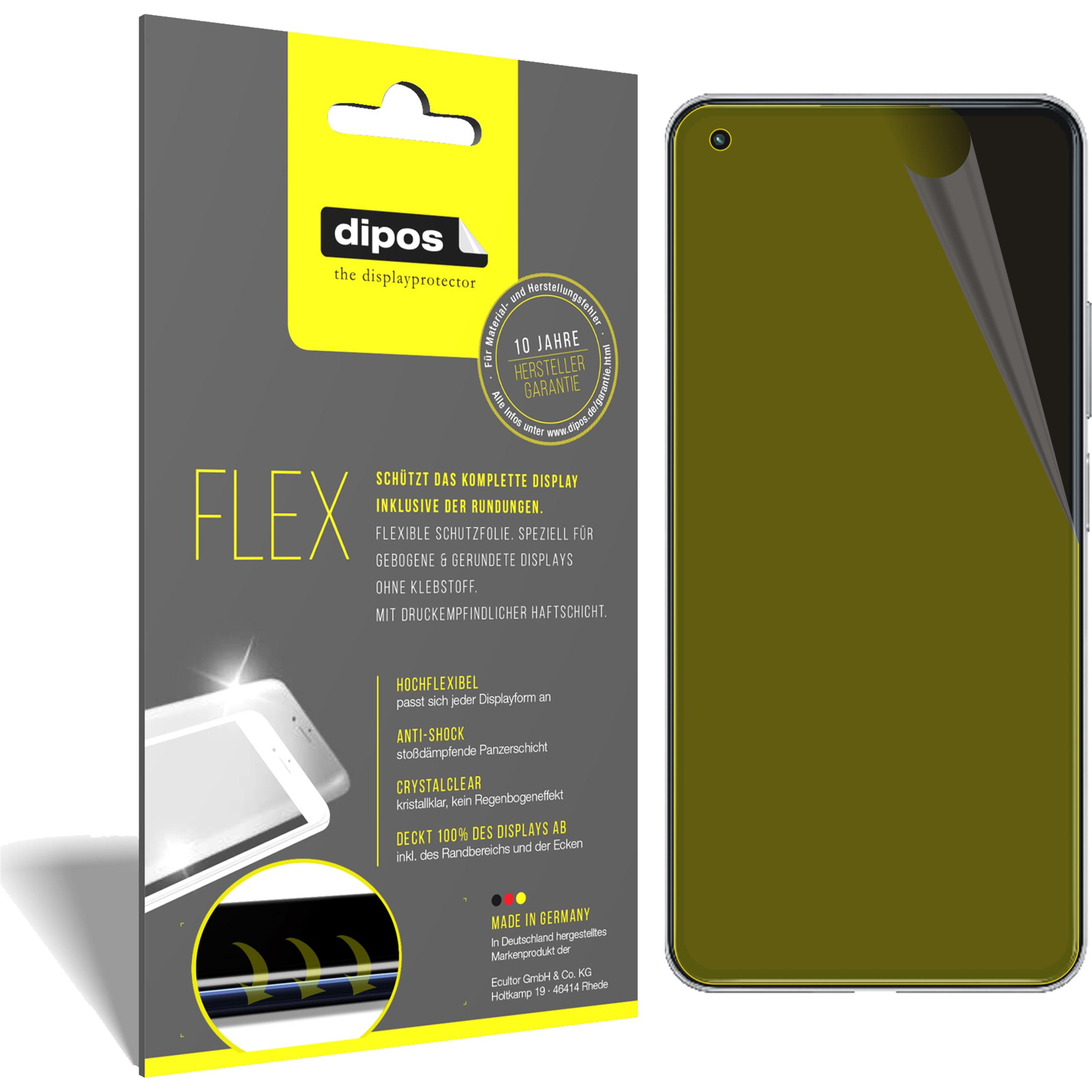 Dipos Displayschutzfolie Full-Cover 3D (3 Stück, Xiaomi 11 Lite 5G NE), Smartphone Schutzfolie, Transparent