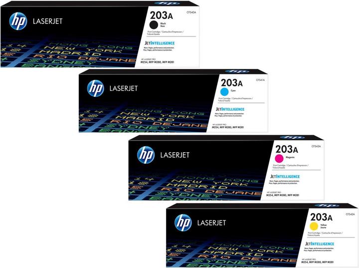 Immagine prodotto HP Toner Origina l203A - Multipack da 5 (2x CF540A, CF541A, CF543A, CF542A) (ciano, magenta, giallo, (C, FC, M, Y)