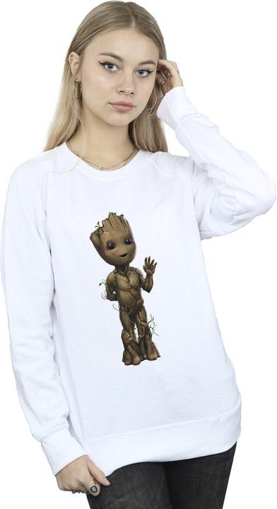 Actual product image Womens/Ladies I Am Groot Wave Pose Sweatshirt (S)