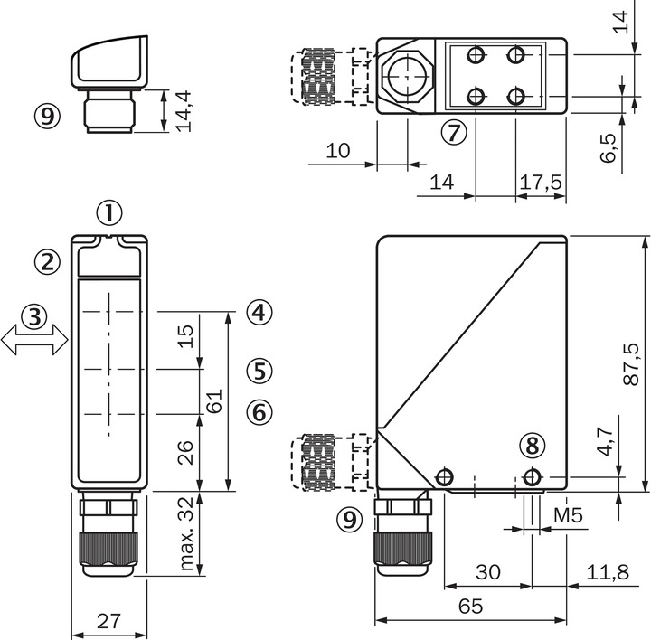 Produktbild Sick WT24-2B410 Kompakt-Lichtschranken, WT24-2B410 WT242B410