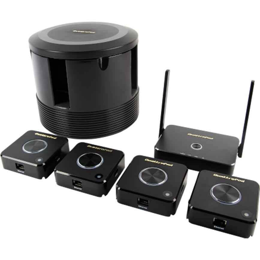 EZCast Präsentations-System QuattroPod Deluxe (HDMI 1.4a, HDMI 1.4b), Wireless Transmitter, Schwarz