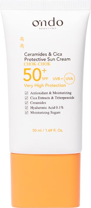 Actual product image Ondo Ceramide & cica protective sun cream (Suntan cream, SPF 50+, 50 ml)