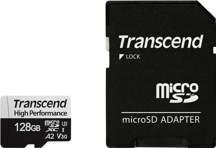 Transcend microSDXC 330S 128GB Klasse 10 UHS-I U3 (128 GB, microSDXC, U3, UHS-I)