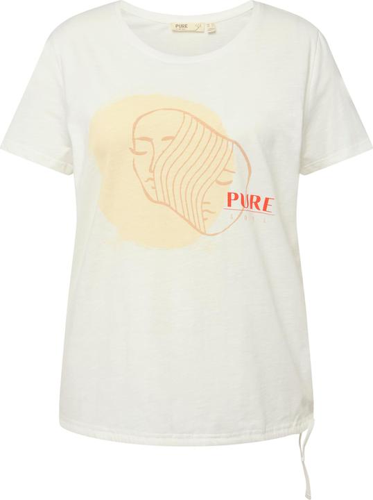 Image du produit Ulla Popken T-shirt en coton bio, avec cordon à la base, col rond et manches courtes (50, 52)