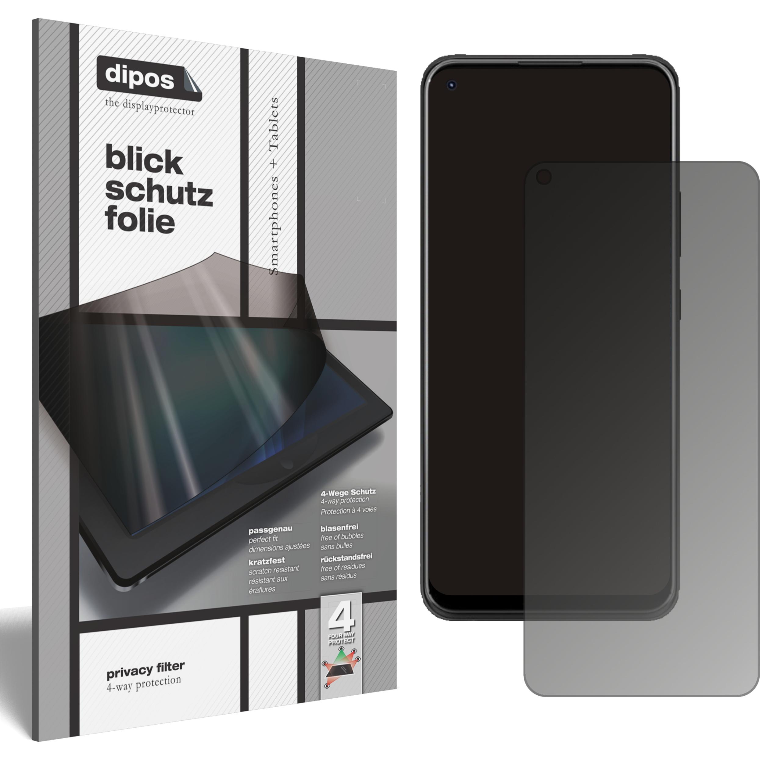 Dipos Blickschutzfolie 4-Way Privacy (1 Stück, ZTE Blade X1 5G), Smartphone Schutzfolie, Transparent