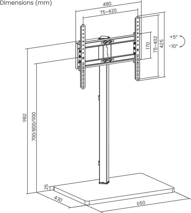 Produktbild myWall HP118L (Universal, 64", 35 kg)