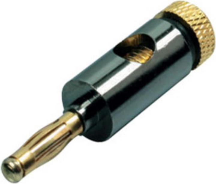 Produktbild OEM Bananenstecker Metall 4mm, schwarz