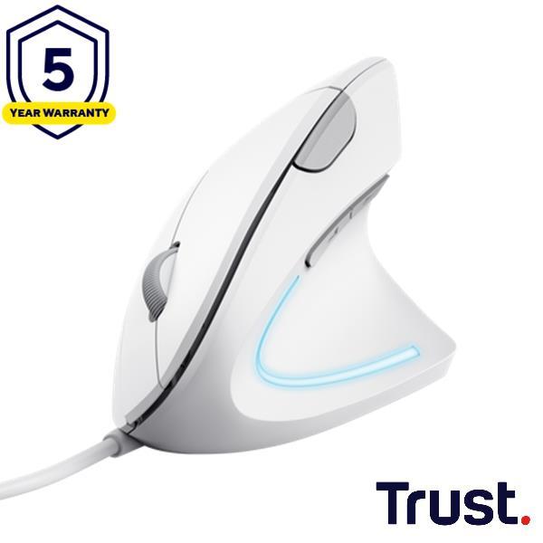 Actual product image Trust Verto Wired Ergo Mouse White (Cable)