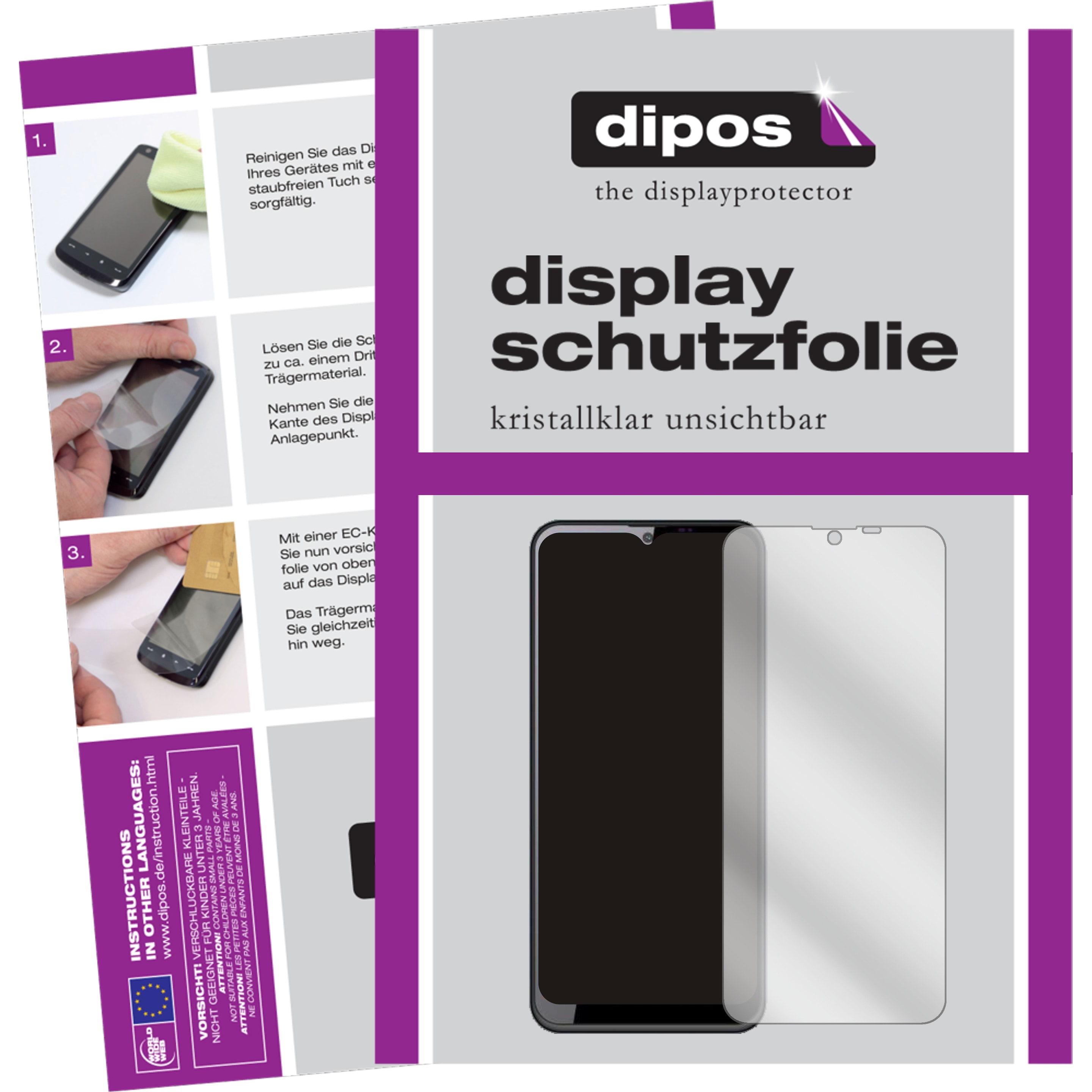 Dipos Displayschutzfolie Crystalclear (6 Stück, Oukitel C23 Pro), Smartphone Schutzfolie, Transparent