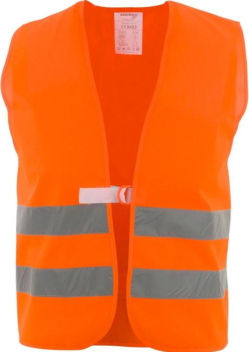 Asatex High visibility waistcoat size universal orange EN 20471 cl. 2 (One size)