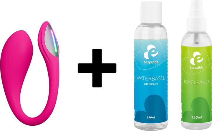 Lovense Lush Mini Bundel met Easyglide Glijmiddel en Toycleaner - 150 ml