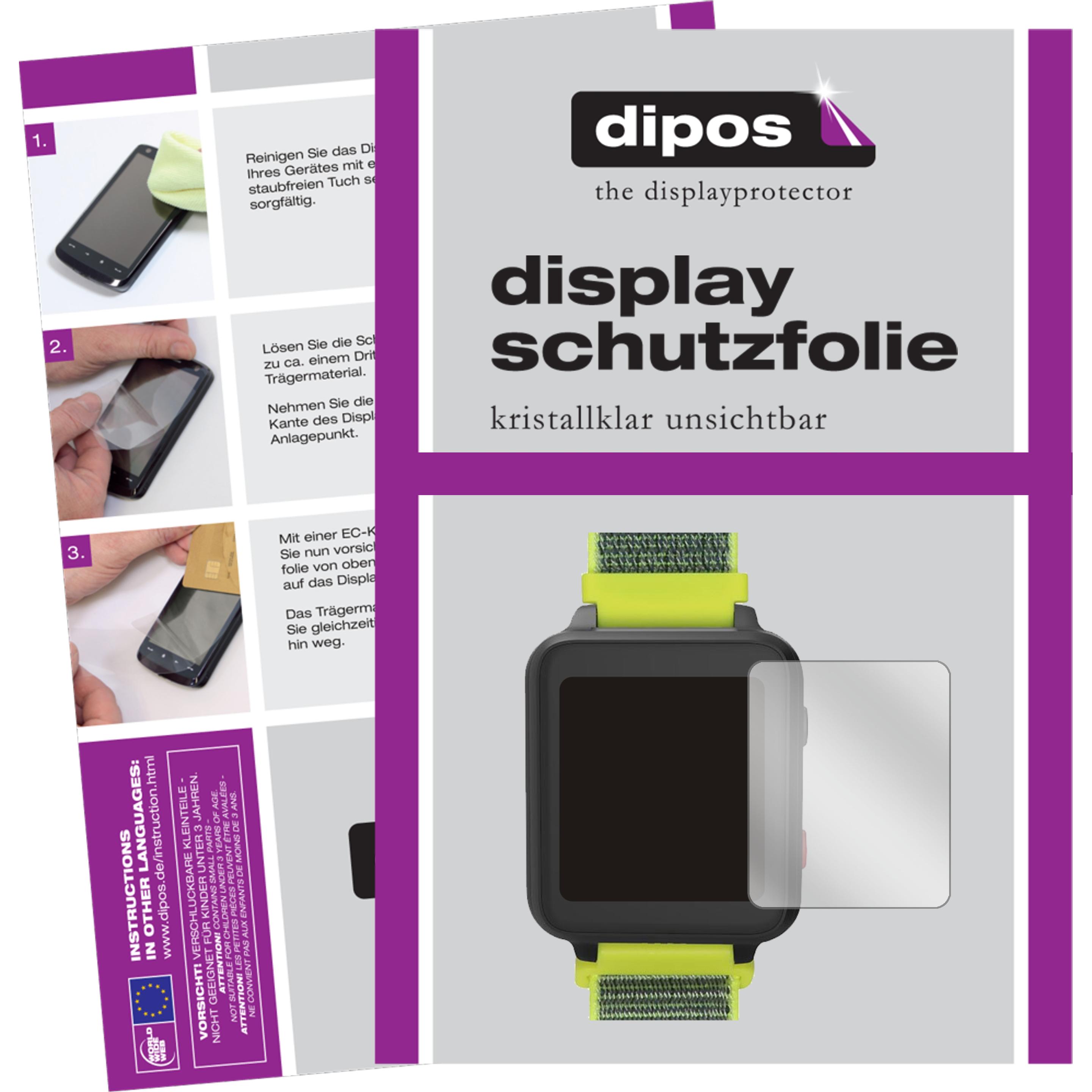 Dipos Displayschutzfolie Crystalclear, Smartwatch Schutzfolie, Transparent